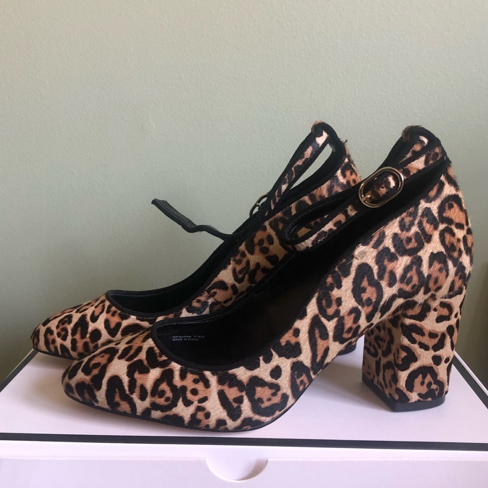 WHBM leopard print heels